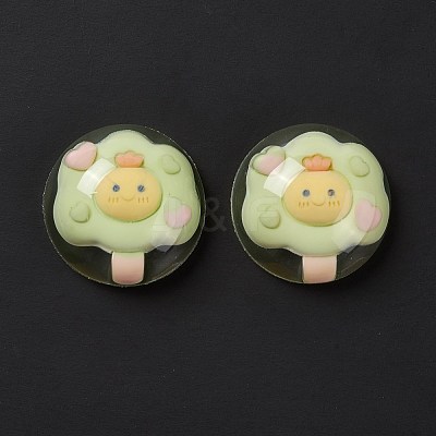 Transparent Resin Cabochons RESI-G034-B08-1