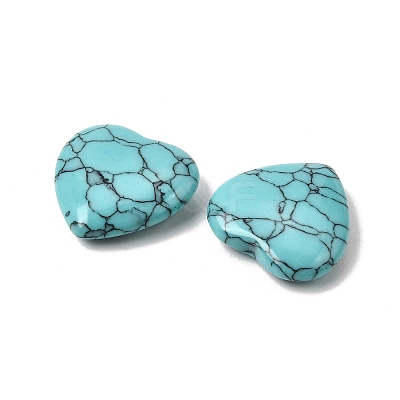 Dyed Synthetic Turquoise Heart Love Stone GG-CBAFDA5-03G-1