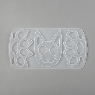 Cat & Paw Shape Self Defense Keychain Silicone Molds LS-DIY-P006-30-1
