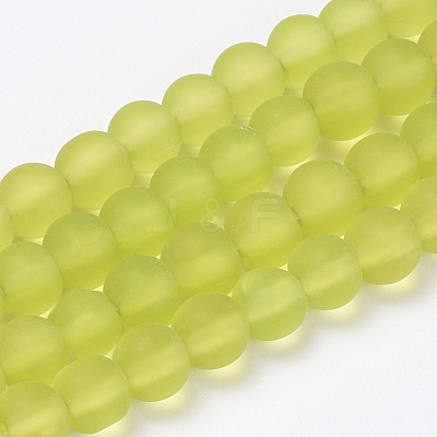 Transparent Glass Beads Strands X-GLAA-Q064-03-8mm-1