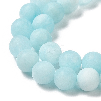 Natural Dyed White Jade Beads Strands G-M402-B01-05-1