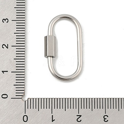 Non-Tarnish 304 Stainless Steel Screw Carabiner Lock Charms STAS-H107-04D-P-1