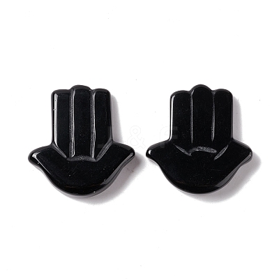Natural Obsidian Cabochons G-E579-04F-1