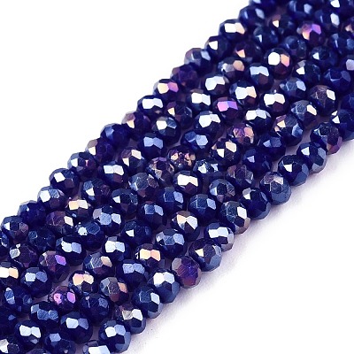 Electroplate Glass Beads Strands LS-EGLA-A044-P1mm-B07-1
