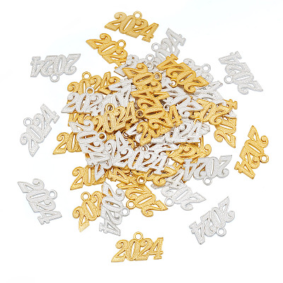 60Pcs 2 Colors Alloy Pendants FIND-TA0004-34-1