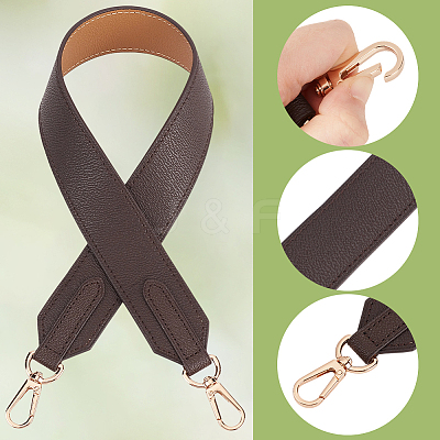 Double Face Cowhide Leather Long Bag Straps PURS-CL0001-49B-1
