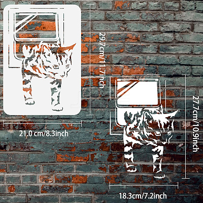 Plastic Drawing Painting Stencils Templates DIY-WH0396-422-1