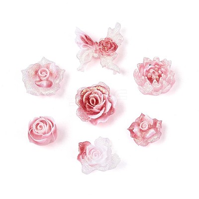 Luminous Flower Resin Cabochons CRES-T025-10D-1
