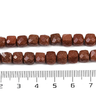 Synthetic Goldstone Beads Strands G-H078-C36-6mm-1