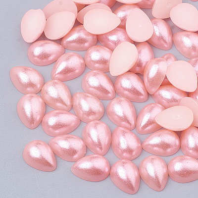 ABS Plastic Imitation Pearl Cabochons SACR-R749-6x4mm-Z17-1