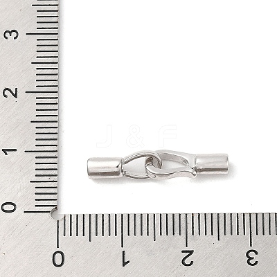 Rhodium Plated 925 Sterling Silver Fold Over Clasps STER-G038-08P-1