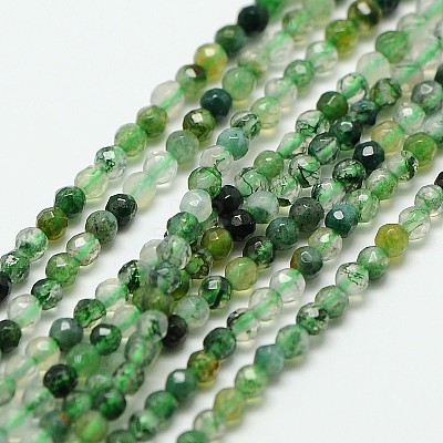 Natural Moss Agate Beads Strands X-G-A129-2mm-01-1