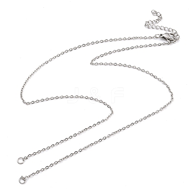 Tarnish Resistant 304 Stainless Steel Cable Chains Necklace Makings LS-AJEW-P119-04A-P-1