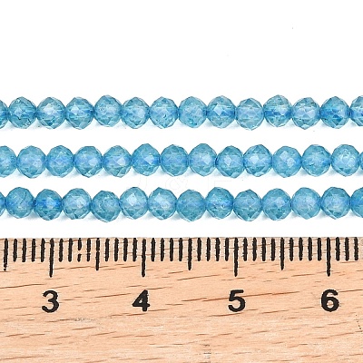 Natural Blue Topaz Beads Strands G-B175-D21-3mm-1