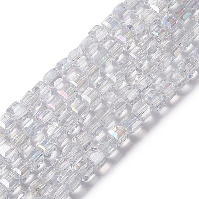 Electroplate Glass Beads Strands LS-EGLA-D018-8x8mm-01-1