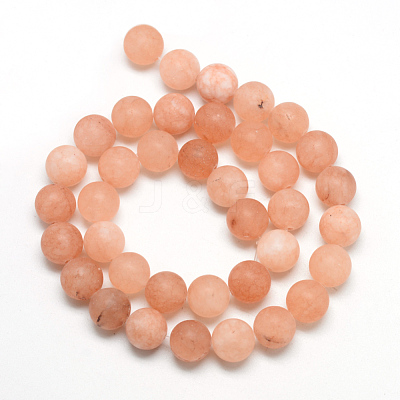 Natural White Jade Bead Strands X-G-R297-8mm-39-1
