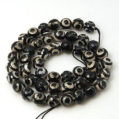 Tibetan Style 3-Eye dZi Beads TDZI-G341-8mm-08-1