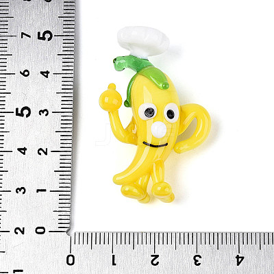 Handmade Lampwork Cartoon Pepper Chef Display Decorations LAMP-T025-13E-1