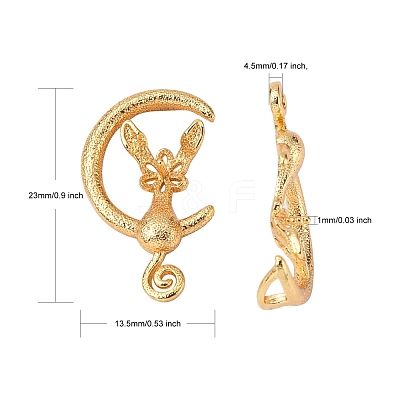Brass Screw Eye Peg Bails Pendants KK-T062-105G-NF-1