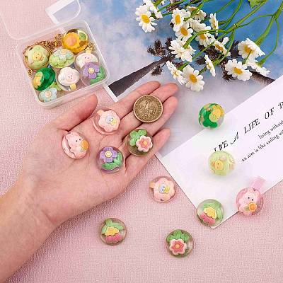 20Pcs 10 Styles Transparent Resin Cabochons CRES-SZ0001-37-1