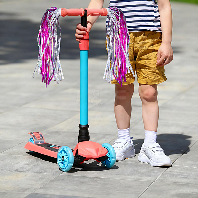 Kids Plastic Tassel Ribbon AJEW-CN0006-63B-1