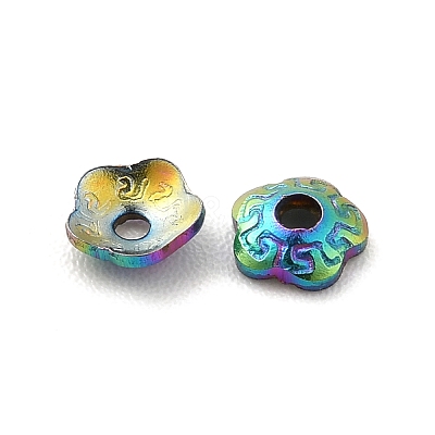 Ion Plating(IP) 304 Stainless Steel Bead Caps STAS-N0005-01MC-1