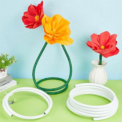 2 Rolls Plastic Aluminum Curved Shaped Tube FIND-PH0029-23B-1