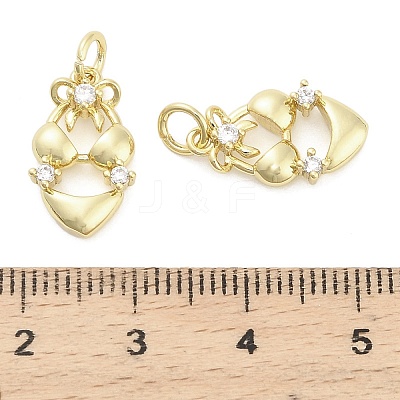Brass Micro Pave Cubic Zirconia Pendants KK-H527-06A-G-1