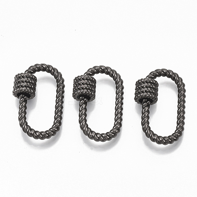 Brass Screw Carabiner Lock Charms KK-T047-02-1