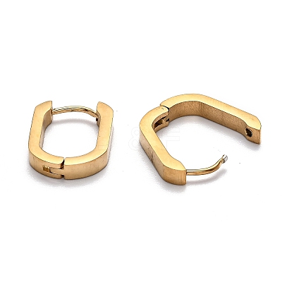 304 Stainless Steel Huggie Hoop Earrings STAS-J033-11B-G-1