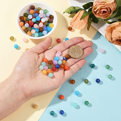 170Pcs Round Imitation Gemstone Acrylic Beads OACR-YW0002-16-1
