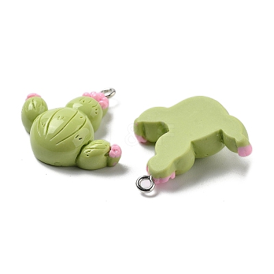 Spring Theme Opaque Resin Pendants RESI-R444-04D-1