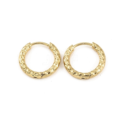 Ion Plating(IP) 304 Stainless Steel Grooved Hoop Earrings X-EJEW-M218-01B-G-1