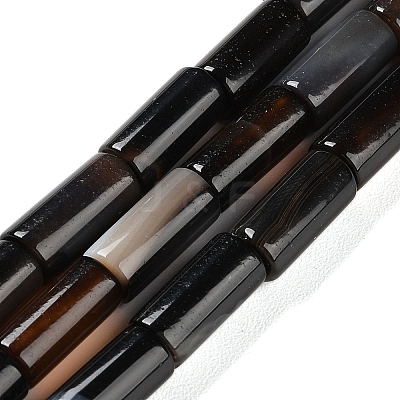 Natural Black Agate Beads Strands G-NH0019-A02-01-1