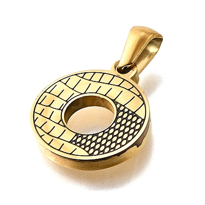 Golden 304 Stainless Steel Pendants STAS-K300-01G-O-1