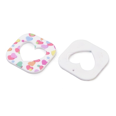 Printed Opaque Acrylic Pendants FIND-K017-09A-1