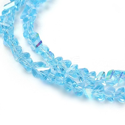 Electroplate Glass Bead Strands GLAA-F092-A04-1