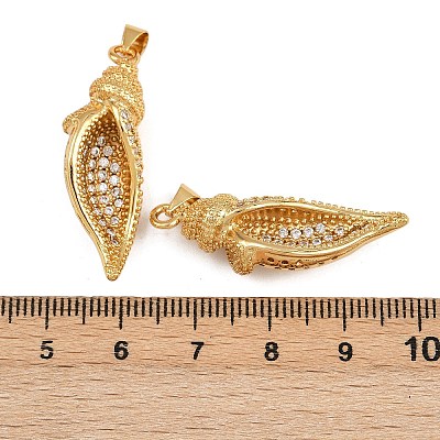 Brass Micro Pave Cubic Zirconia Pendants KK-A269-24G-1