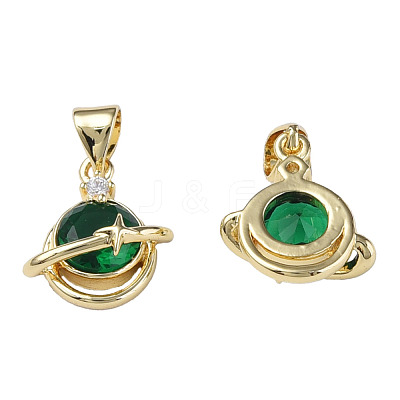 Brass Micro Pave Cubic Zirconia Pendants ZIRC-N039-238-1