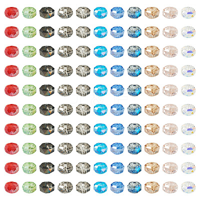220Pcs 11 Colors Electroplate Glass Beads Strands EGLA-TA0013-52-1
