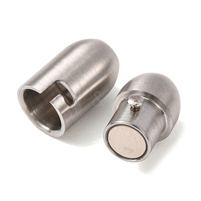 304 Stainless Steel Locking Tube Magnetic Clasps STAS-A151-02C-P-1