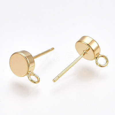 Brass Stud Earring Findings X-KK-T038-293G-1