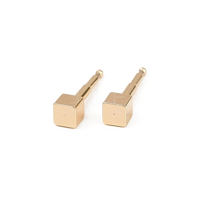 Brass Stud Earrings for Women EJEW-G441-05B-G-1