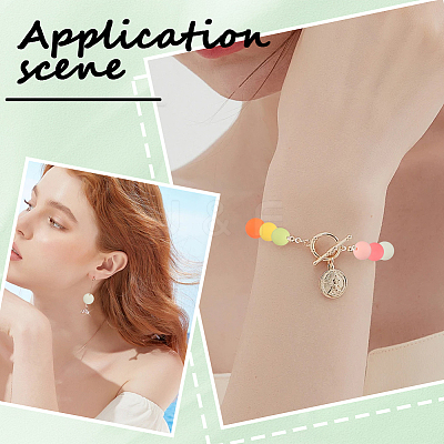 Rubberized Style Imitated Silicone Acrylic Beads MACR-PA0001-06A-03-1