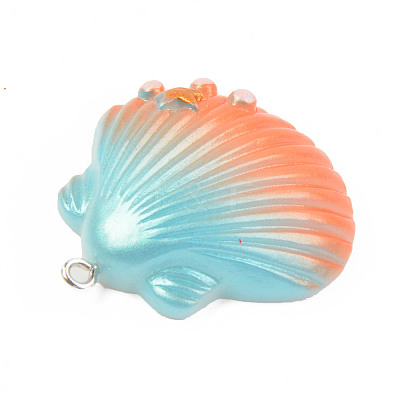 Opaque Resin Pendants X-RESI-S356-059B-03-1