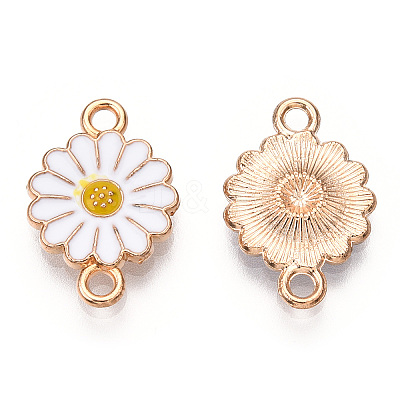 Zinc Alloy Enamel Sunflower Connector Charms ENAM-E011-01KCG-09-1