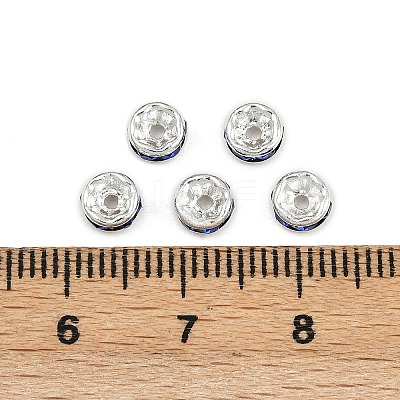 Brass Grade A Rhinestone Spacer Beads RSB035NF-15-1