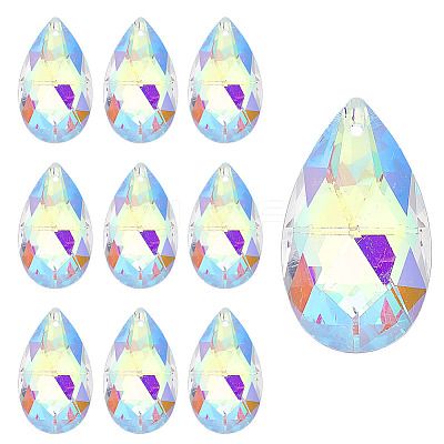 10Pcs Glass Pendants GLAA-ME0001-16A-1