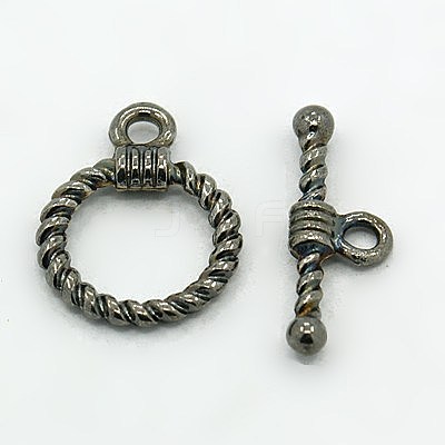 Tibetan Style Alloy Toggle Clasps TIBE-EA9138Y-B-FF-1
