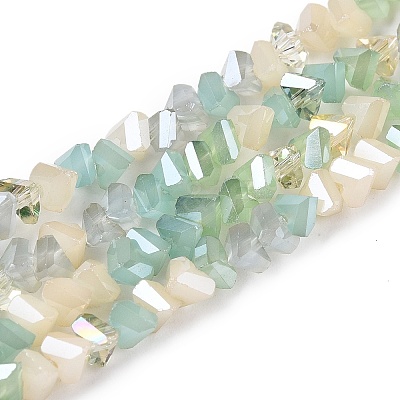 Electroplate Glass Beads Strands GLAA-T023-A17-03-1